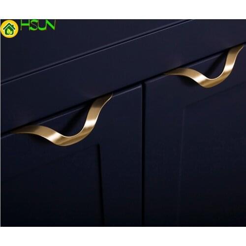 Antique Invisible handle/brass Cupboard Handles European Furniture Handles Drawer Pulls Kitchen Cabinet gold Knobs and Handles