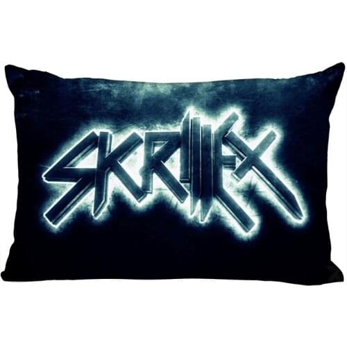 Cushion Skrillex Logo Cover Throw Pillow Case Rectangle Cushion For Sofa/Home/Car Decor Zipper Custom PillowCase