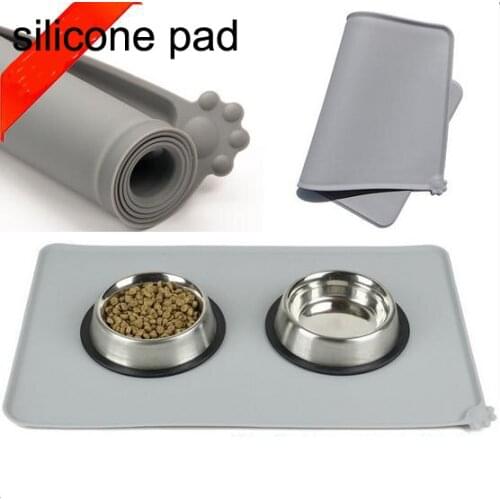 Colorful Wipe Clean Pet Supplies Pet Dog Puppy Cat Feeding Mat Pad Cute Silicone Bed Dish Bowl Food Water Feed Placemat