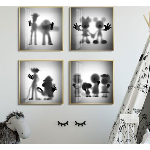 Disney Canvas Art Paintings The Disappearing Mickey Posters and Black and White Minnie Prints Wall Art Pictures for Home Decor
