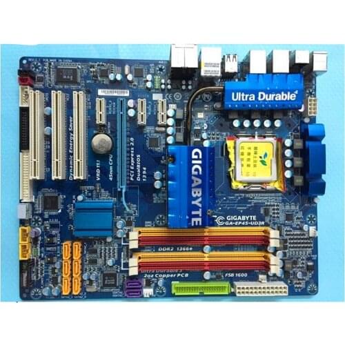 For Gigabyte GA-EP45-UD3R Original Used Desktop Motherboard EP45-UD3R P45 Socket LGA 775 DDR2 ATX On Sale