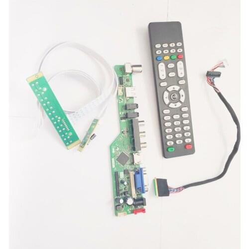 For LP140WH4-TLC1/TLD1/TLN1/TLN2 1366*768 TV screen controller drive board PC VGA+HDMI-Compatible+AV+USB+RF LVDS 40-Pin WLED