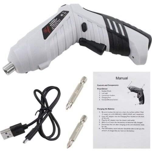 Electrical Screwdriver 3.6V Portable USB Charging Cordless Rechargeable Hand Cordless Practical Drill Power Supplies Power Tools