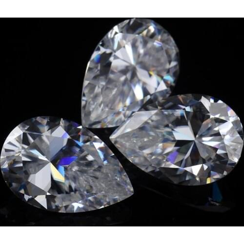 D-E-F quality 9*7mm pear brilliant cutting loose moissanites stone