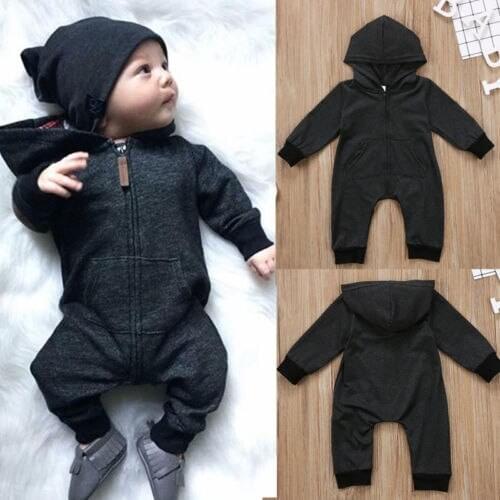 Pudcoco Newborn Infant Baby Girls Boys Cotton Hoodie Romper Jumpsuit Casual Cotton Clothes Outfits