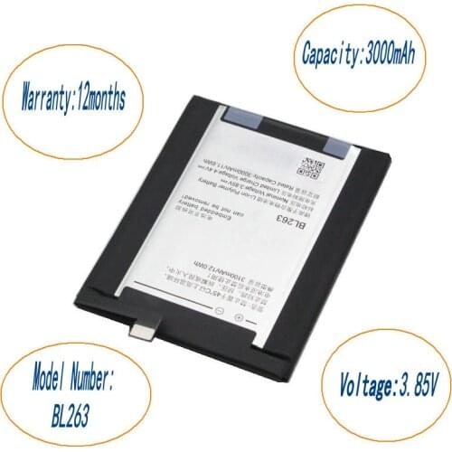 ISkyamS 10pcs/lot 3000mAh BL263 Mobile phone Replacement Battery Fit for Lenovo ZUK Z2 Pro Batteries