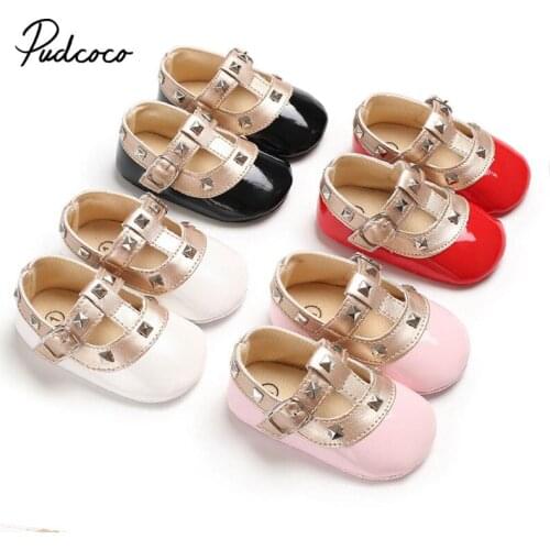 2019 New Girls Leather Shoes Spring autumn inside 0-18 Months Child girls princess shoes fashion Diamond Girls baby flat shoes