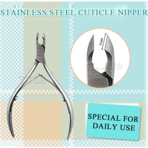 1pcs/lot Nail Art Nipper Stainless Steel Cuticle Clipper Manicure Plier Cutter Tool