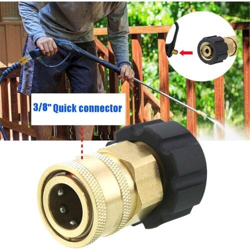 Brass Plastic Washer Quick Release Female Connector For Pressure Washer 14mm M22 X 3/8 inch Male Plug Adapter Connect