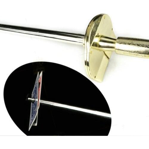 Sword Through Card Stage Magic Tricks Vintage Card Sword Magic Props Magician Stage Illusions Gimmick Props Mentalism Fun