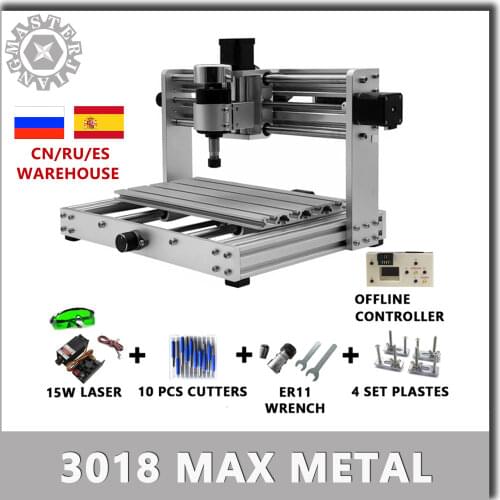 CNC 3018 PRO BM Laser Engraver Wood Router Machine + Offline Controller GRBL ER11 DIY Engraving Machine for Wood PCB PVC Engrave