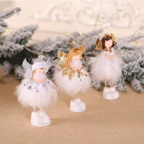 New Year Christmas Decor Cute Angel Dolls Noel Tree Hanging Ornaments Merry Christmas Decoration for Home Gifts for Kids Navidad