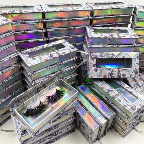 One pair lash box with window Custom logo Print logo 25 mm Mink Eyelashes Case Eyelash Packaging Box Wholesale Lash Boxes