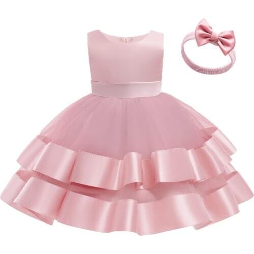 Baby Girls Dress For Baby Bowknot Princess Dress Kids Infant Flower Wedding and Party Dress Childrens Ball Gown Newborn Clothes