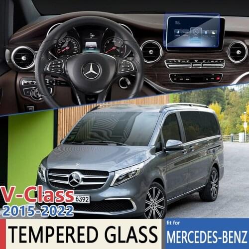 For Mercedes Benz V Class Vito W447 MK3 2015 2016 2017 2018 2019 2020 2021 2022 Car Navigation Film Tempered Glass Accessories