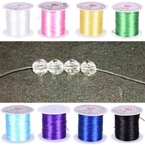 Crystal Beading Stretch Cord 0.8mm DIY Elastic Line Transparent Clear Round Beading Wire/Cord/String/Thread Jewelry Making