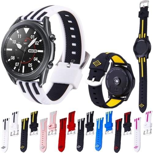 22mm New Silicone Watchband Strap for Samsung Galaxy Watch3 45/46/S3 Frontier Classic smart watch Quick installation accessories