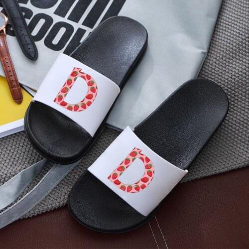 Slipper For Woman 26 Letter Custom Name A B C Home Flip Flops Bathroom Women Slippers Shoes For Women Summer Women Sandals