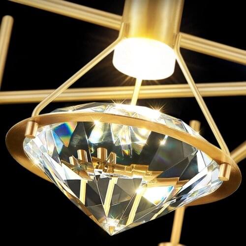 Modern Led lamp Crystal Pendant Lamp for home Decor Luxury Diamond Hanging Lights for Living Dining Room bedroom light Fixture