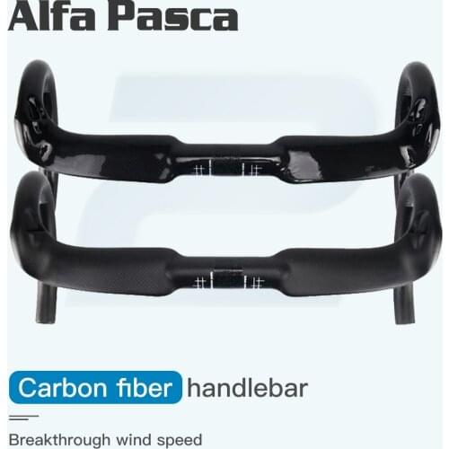 NO LOGO Winding Handlebar Carbon Road Bicycle Handlebars Road/Highway Bike Handlebars Black Superlight Handlebar Bicycle