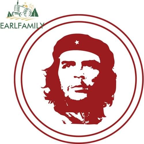 EARLFAMILY 13cm x 13cm for Che Guevara Warning Creativite Car Sticker Vinyl Car Wrap Decal Waterproof Surfboard Trunk Decoration