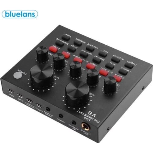 Computer External Sound Card Multiple Preset Effects Multiple Sound Functions Broadcast Sound Card For Mobile Phone PC Live