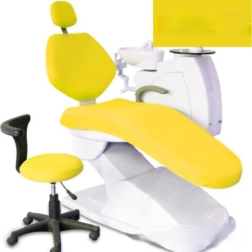 1 Set Dental PU Leather Unit Dental Chair Seat Cover Chair Cover Elastic Waterproof Protective Case Protector Dentist Equipment