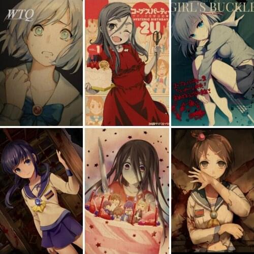 Japan Anime Corpse Party Retro Poster Anime Posters Wall Decor Home Decor Wall Art Canvas Painting Photos for Childrens Room