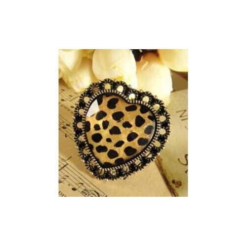 R167 New Fashion Hot Sale New Arrival Sweet Girl Beautiful Leopard Pattern Cute Elastic Ring Jewelry Wholesale