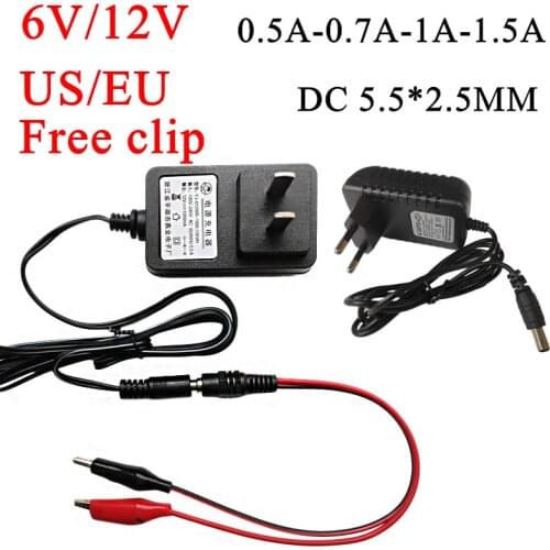 US and EU 12V childrens electric car charger, 6V kids ride on electric toys car charger, motorcycle power adapter, with clip