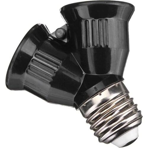 1PCS Y Shape E27 To 2 E27 Lamp Holder Converter Bulb Base Type Socket Conversion 2E27 Splitter Adapter Lighting Accessories