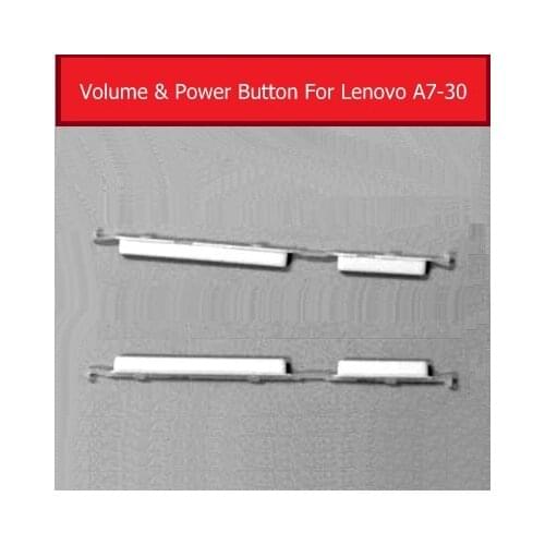 100% Genuine Silver up/down volume & power button For Lenovo A7-30 A3300 tablet power & volume Side keypads replacement parts