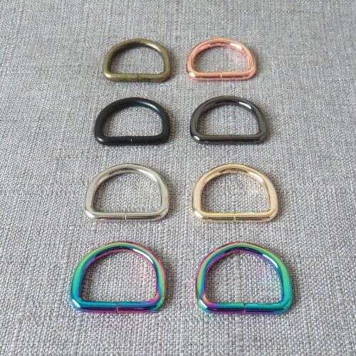 100 pcs 25mm D ring DIY handbag bag dog pet collar leash harness belt buckle sewing garment accessory purse straps metal buckle