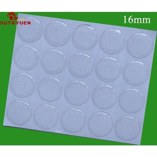 1000Pcs Glitter Round Epoxy Domes Resin Stickers Cabochons Jewelry Component Findings 16mm 5/8" for diy Epoxy Sticker Carft