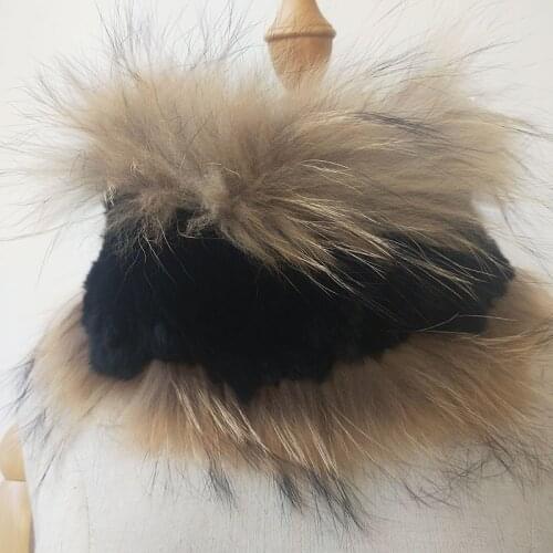 2019 Knitted Rex Rabbit Fur Scarf Female Winter Elastic Warm Genuine Rabbit Fur Neck Warmer Women Casual Fur Scarves Ladies