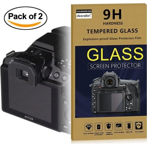 2x Self-Adhesive 0.3mm Glass LCD Screen Protector for Olympus Stylus SP-100EE / SP100EE Digital Camera