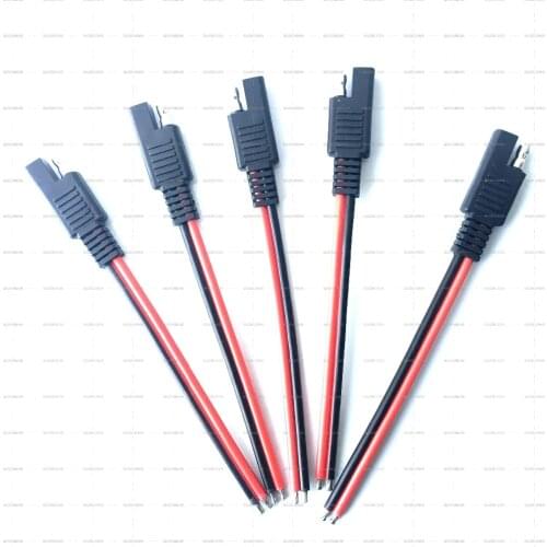 5 pcs Quick SAE Connect Disconnect Waterproof Heavy Duty Plug 14 AWG Copper Cord Power Cable Solder Ends for Battery Starter diy