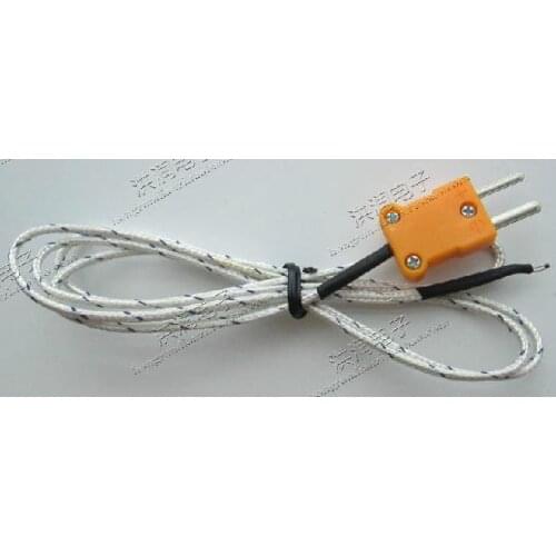Free Shipping! 1pc K type Thermocouple / Temperature probe TP-01 fiberglass wire 1 m