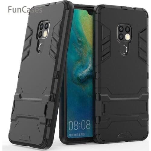 For Huawei Mate 20 Case Cover Luxury Iron Man Stand Case Hard Armor+Soft Silicone TPU Cover for Huawei Mate 20 Pro Huaewi