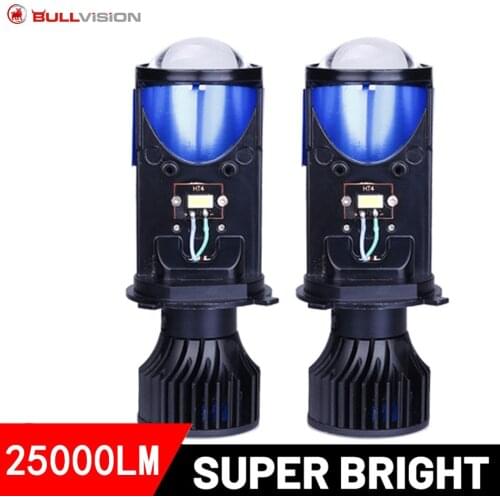 HB2 HB3 HB4 H8 H9 H11 H7 H4 LED Headlight Bulbs with Mini Projector Lens 25000 Lumens High/Low Beam Headlights Conversion Kit