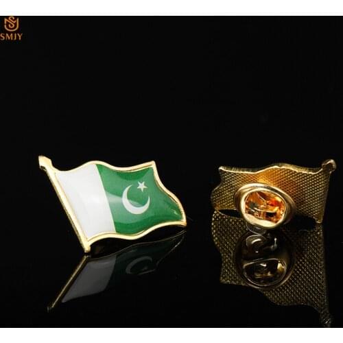 Creative Cartoon Flag Badge Pakistan Islamic Republic Religion Faith Lapel Pin Travel Backpack Decoration Jewelry Badge Brooch