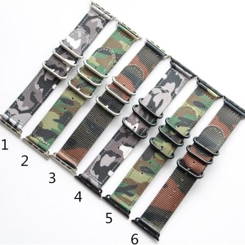 MERJUST AAA Quality Fashion Sport Camo Nylon Watchband correa Apple Watch Series 1 2 3 4 Bracelet 38mm 40mm 42mm 44mm Iwatch