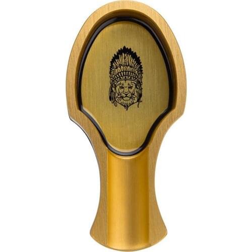 LUBINSKI Metal Golden Cigar Cigarette Ashtray Portable Travel Tobacco Outdoor Tray 1 Ash Slot Holder Smoking Tool For Cohiba