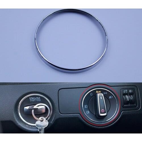 Headlight Switch Decorative Trim Frame Metal Ring For VW PQ35 PQ46 Golf Jett MK5 MK6 Passat B6 B7 CC Touran Tiguan