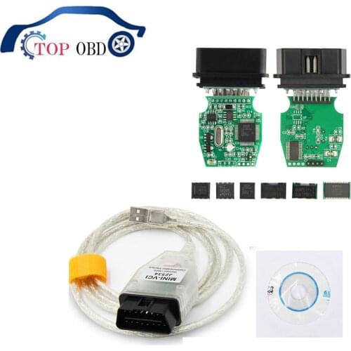 Mini vci For Toyota TIS Techstream OBD 2 V15.00.028 minivci FTDI For J2534 Auto Scanner OBD OBD2 Car Diagnostics MINI-VCI Cable