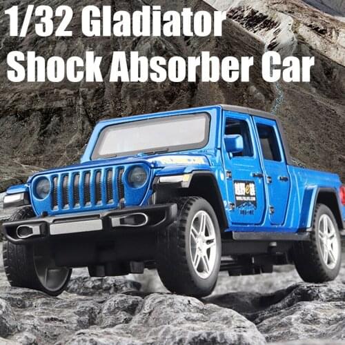 1:32 Gladiator Alloy Diecast Car Model Sound Light Steering Shock Absorber Pickup Car Metal Vehicle Toys For Boys Gifts