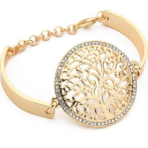 Modex Gold Plated, Stone Life Tree Bracelet