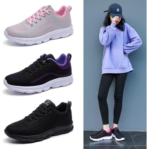 NAUSK Sneakers Women Shoes Platform Lace-up Mesh Breathable Comfortable Casual Shoes Women Sneakers Plus Size 2021 NEW
