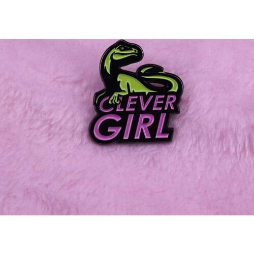 Jurassic Park clever girl soft enamel pin prehistoric dinosaur lover wonderful collection