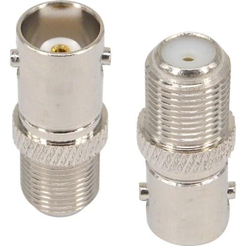 2 Pieces BNC Female to F Female Adaptor RF Coaxial Adapter Cable BNC Connector